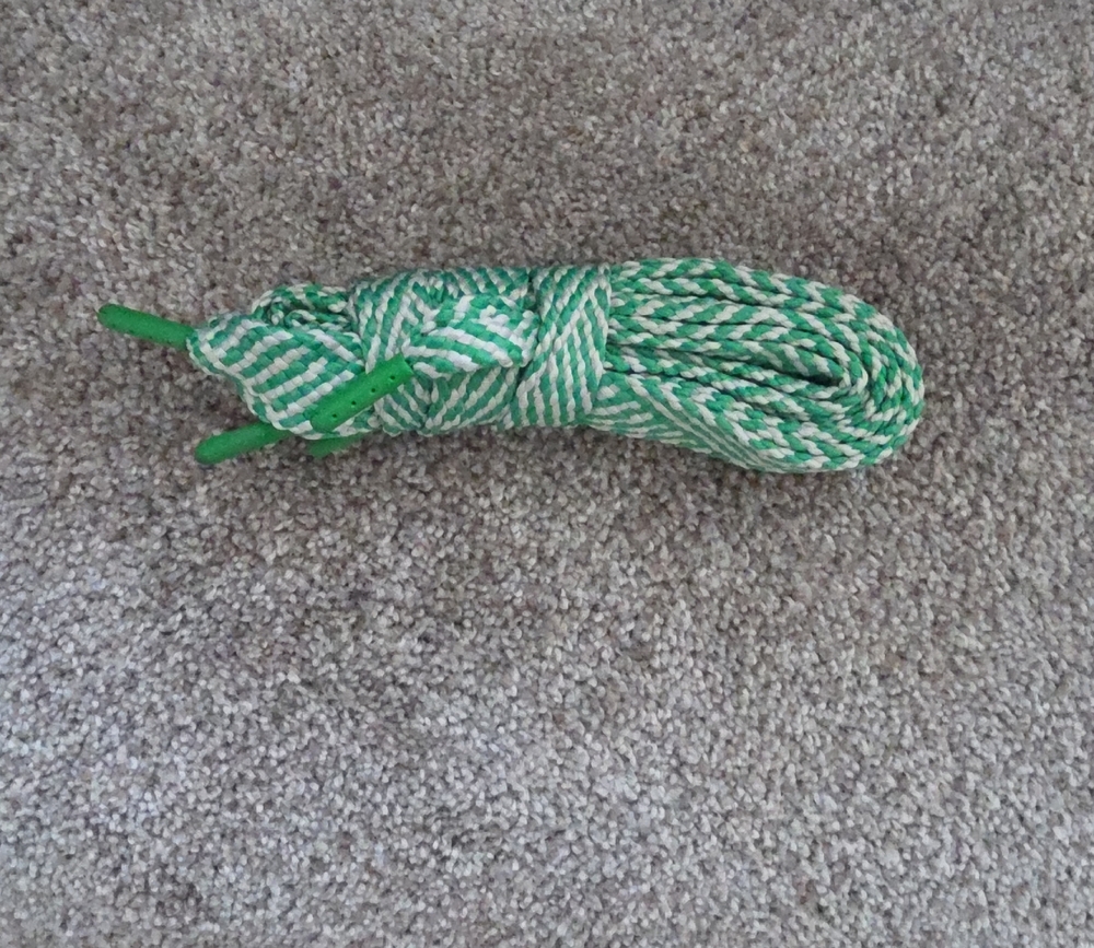 Green and White Shoelaces